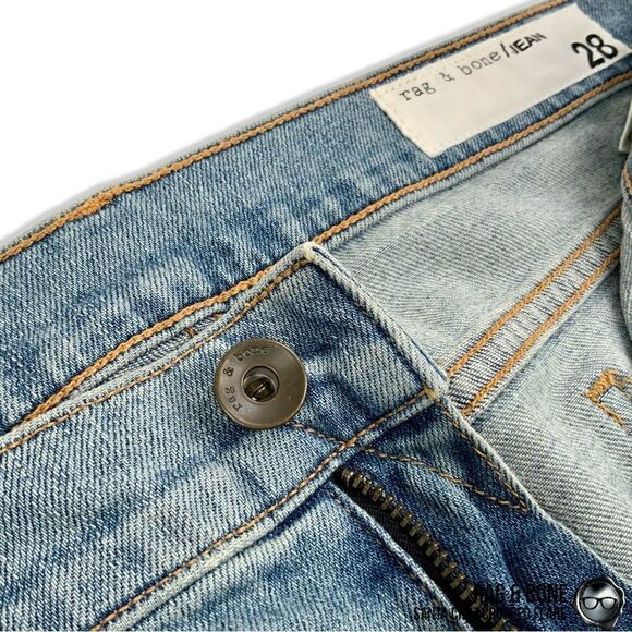 RAG & BONE SANTA CRUZ FLARE CROP JEANS IN PATCH VARICK WOMEN’S SIZE 28 RAW HEM - Picture 10 of 16